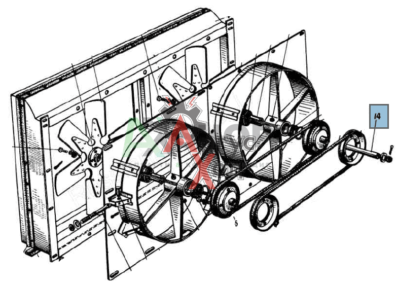 41-1308050 Валик вентилятора