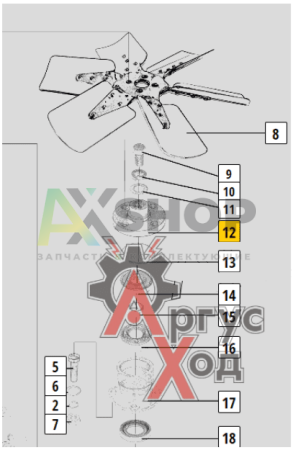 40П-1307024-01 Ступица вентилятора