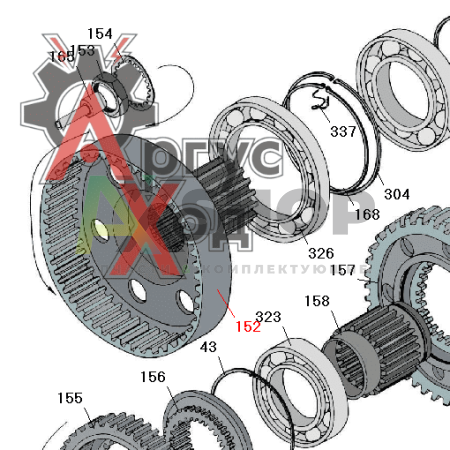 8.10.302 Шестерня эпициклическая левая