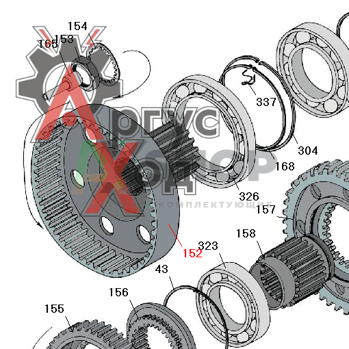 8.10.302 Шестерня эпициклическая левая
