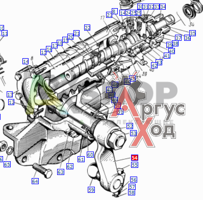 130-3401087-А2 Комплект сошки рулевого управления с пальцем