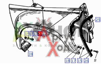 130-8403011 Крыло левое в сборе