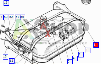 130-1101105-В Кронштейн крепления топливного бака задний