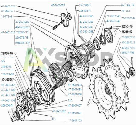 71-3202010 Колесо ведущее ОШ (13 зуб., D=65 мм)