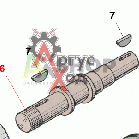 236-1029154-Б Вал ведомой шестерни привода топливного насоса