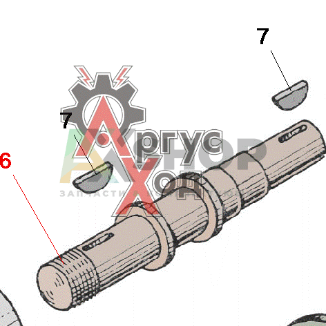 236-1029154-Б Вал ведомой шестерни привода топливного насоса