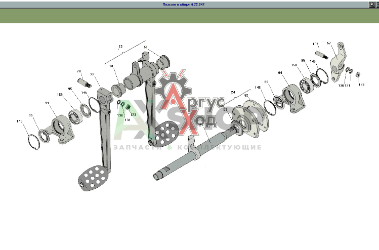 6.22.042 Педали в сборе