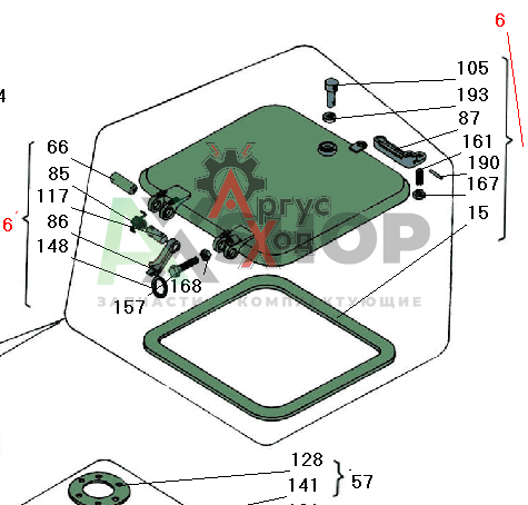 6.47.014-1 Крышка люка в сборе