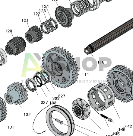8.10.026-1 \ 8.10.237-1 Шестерня 6 передачи с кольцом