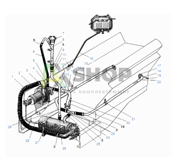 Котел предпускового подогревателя УРАЛ 4320-31