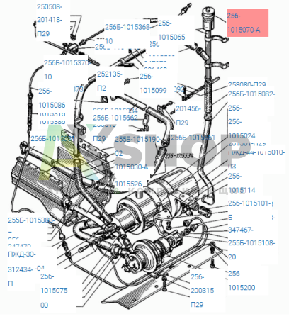 256-1015070-А Крышка заливной трубы в сборе