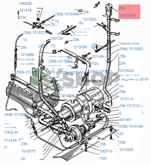 256-1015070-А Крышка заливной трубы в сборе