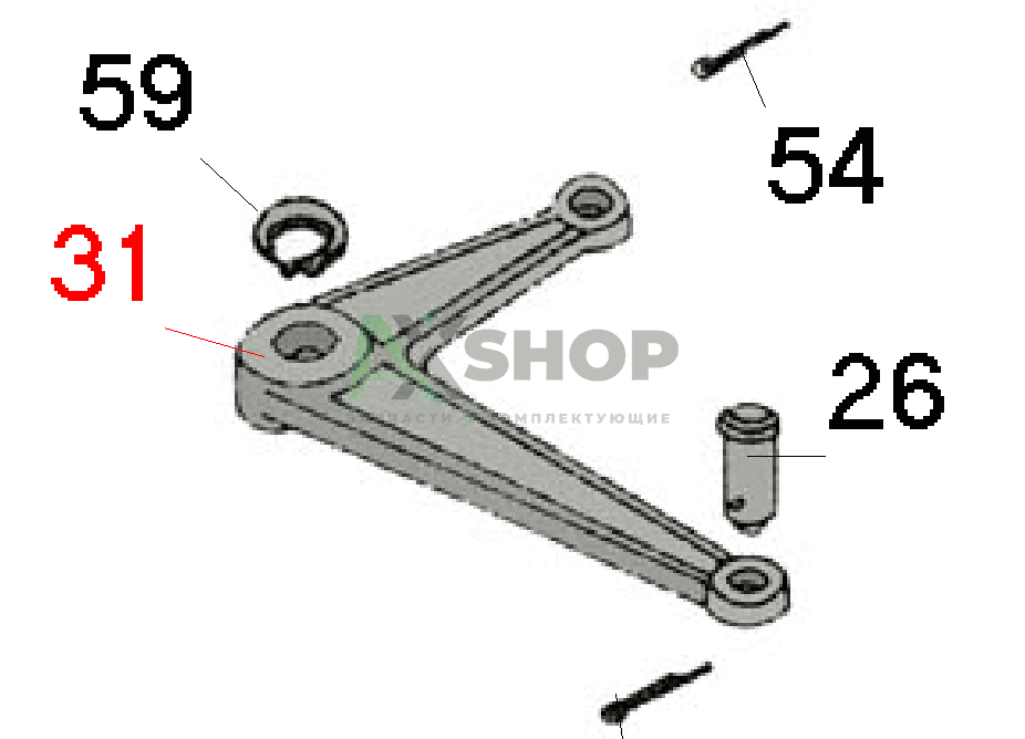8.21.132 Рычаг двуплечий