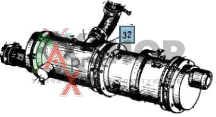 41-1312012 Корпус водяного теплообменника с трубками в сборе