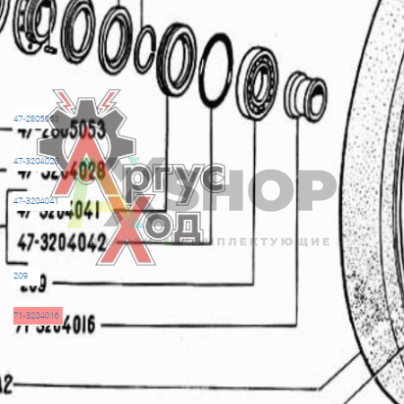 71-3204016 Втулка распорная подшипников катка