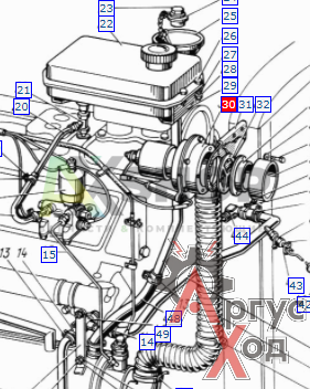 131-1015670 Вентилятор пускового подогревателя в сборе
