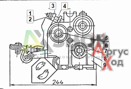 21.22.084-1 Мостик управления правый в сборе