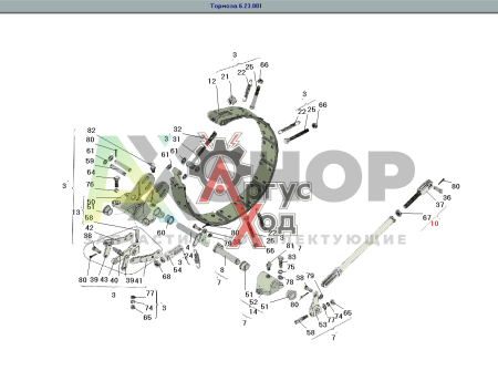 6.23.032 Тяга к правому тормозу