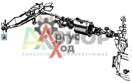 63-1803014-Б Рычаг управления коробкой отбора мощности с втулкой в сборе