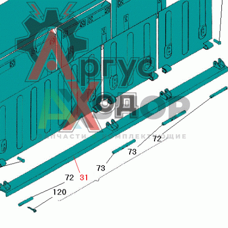 6.45.043 Основание кронштейнов левое в сборе