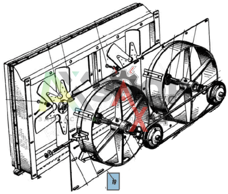 41-1309009 Кожух левого вентилятора в сборе