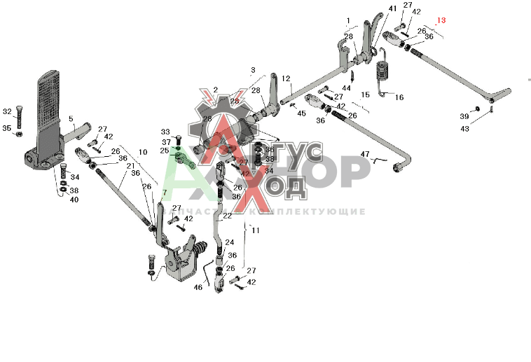 8.20.036Б Тяга регулятора в сборе