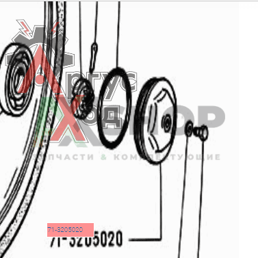 71-3205020 Крышка ступицы катка ленивца