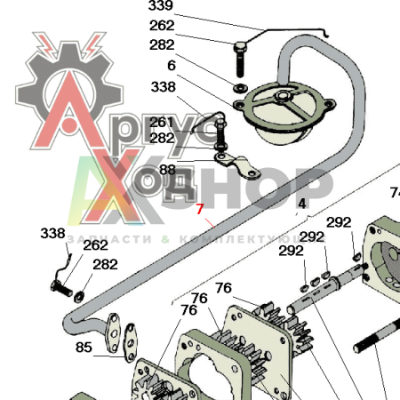 8.10.016 Трубка заборника правого с фланцем