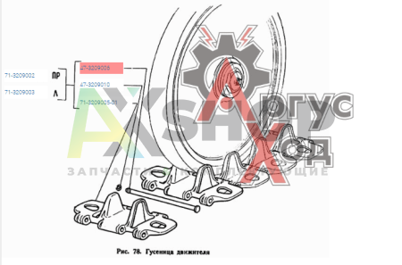47-3209006 Палец звена гусеницы