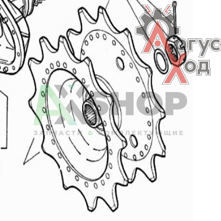 71-3202010 Колесо ведущее (венцы ОШ на заклепках,13 зуб.\ ступица D=65)