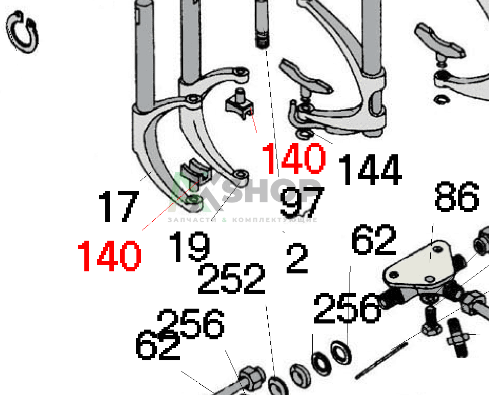 8.10.252 Сухарь переключения передач
