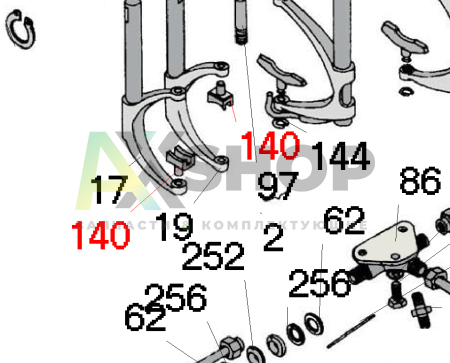 8.10.252 Сухарь переключения передач