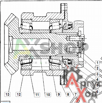 21.10.017-2 Вал первичный в сборе