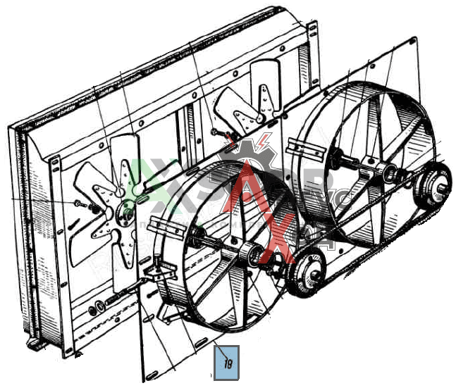 41-1309009 Кожух левого вентилятора в сборе