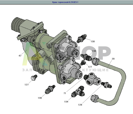 6.24.023-1 \  130-3514010-Б Кран тормозной