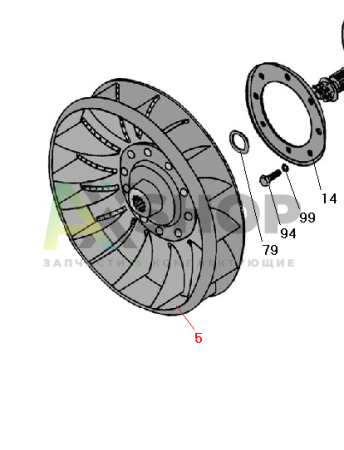 8.02.014 КН Вентилятор в сборе 