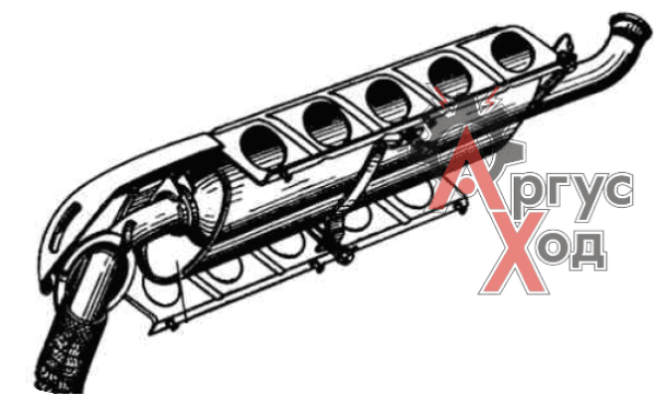 41-1201006 Глушитель с выпускной трубой правый в сборе