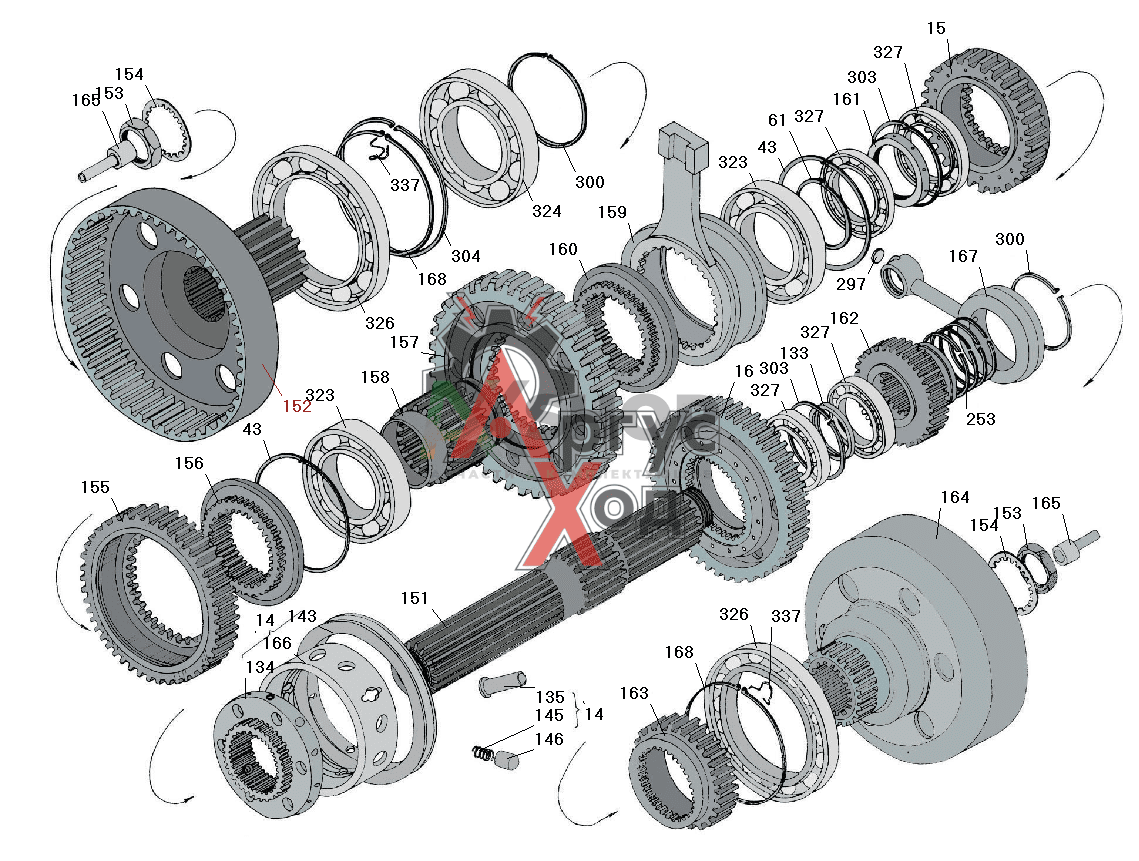 8.10.302 Шестерня эпициклическая левая