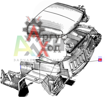 131-8401010 Облицовка радиатора в сборе