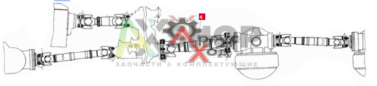 4310-2205011 Вал карданный средний