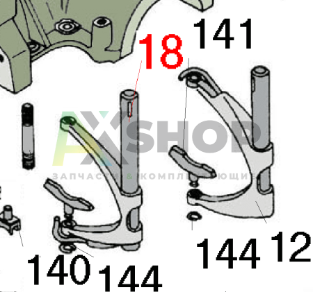 8.10.037 Вилка переключения 3-4 передач