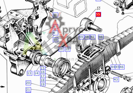 131-2919024 Шарнир реактивной штанги в сборе
