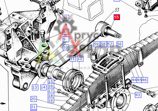 131-2919024 Шарнир реактивной штанги в сборе