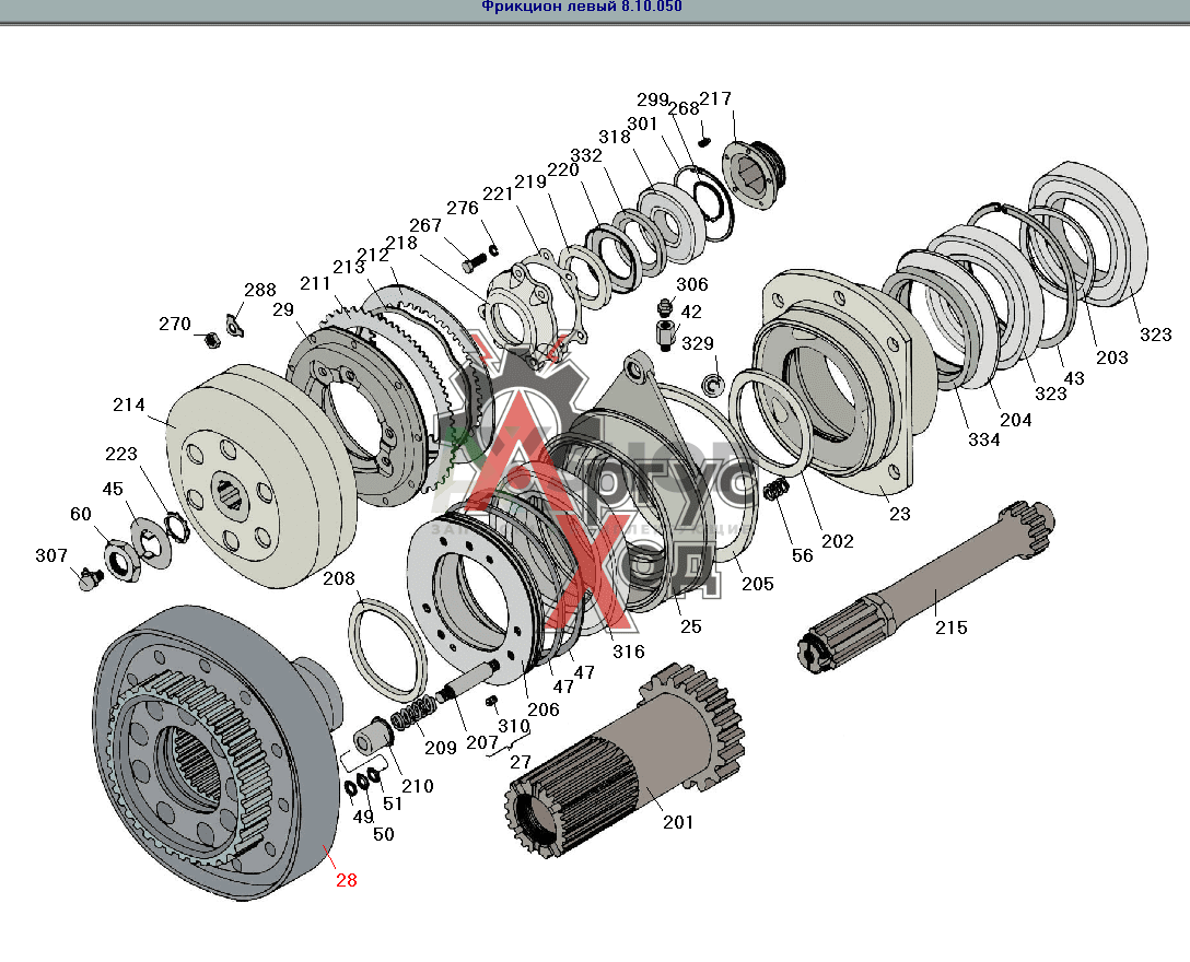 8.10.057 Барабан фрикциона ведомый