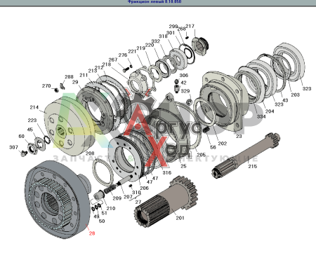 8.10.057 Барабан фрикциона ведомый