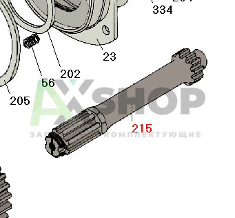 8.10.532 Вал фрикциона левый