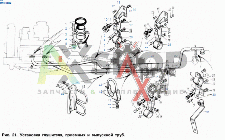 131-1203011-Б2 Труба глушителя приемная с газоотборником левая в сборе