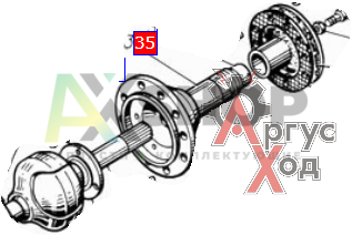 131-2304078 Цапфа поворотного кулака со втулкой в сборе